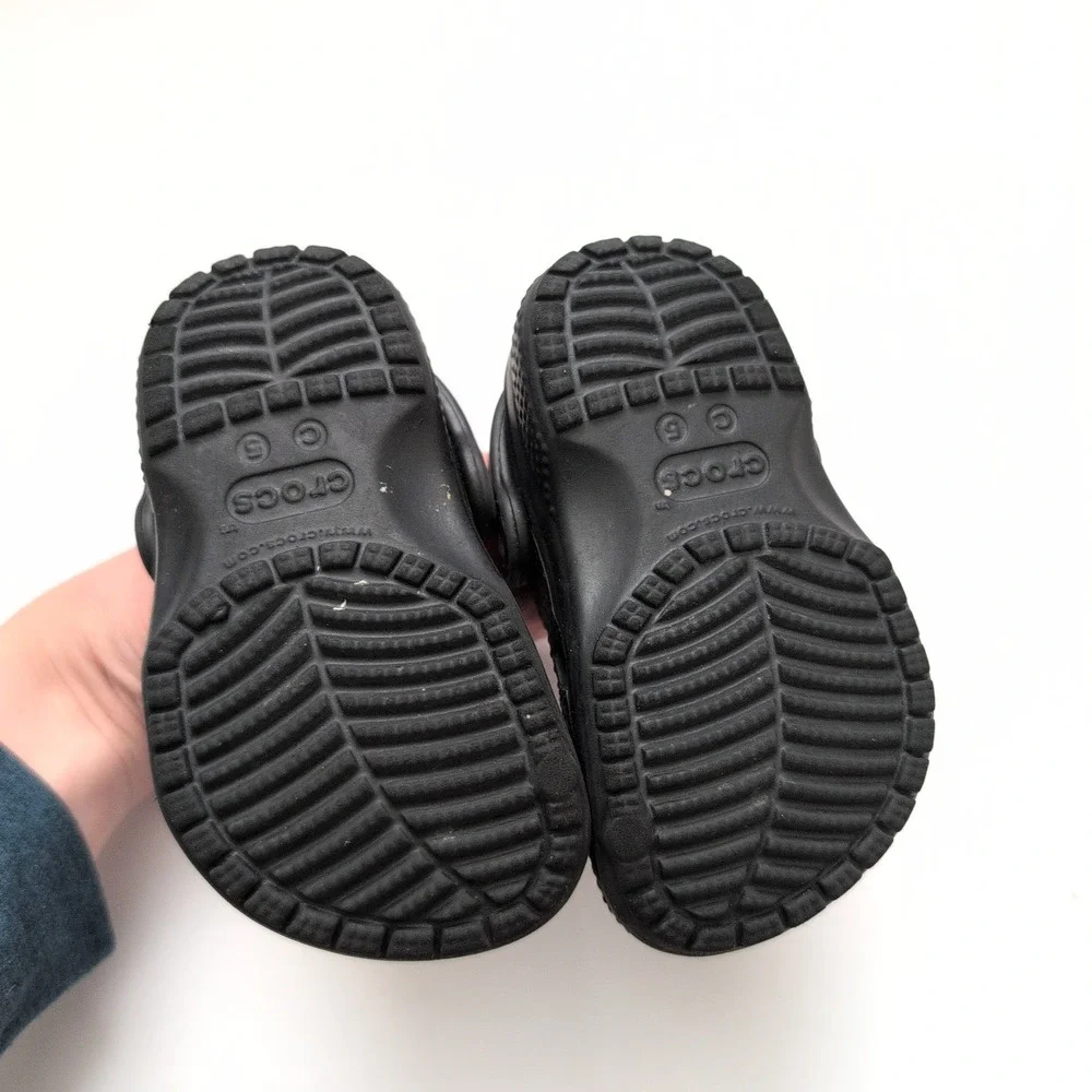 Kids Black Crocs Classic Clog Shoes Size 5 Baby Toddler‎ Littles Water Sandals